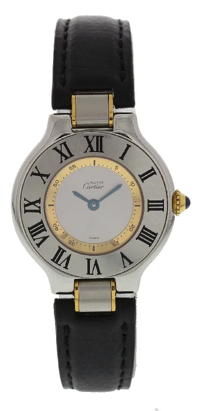 Cartier Must 21 SS/18K YG 1340 W/ Papers And Booklet