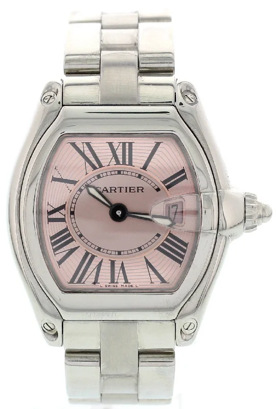 Cartier Roadster 2675 Pink Dial Ladies Watch