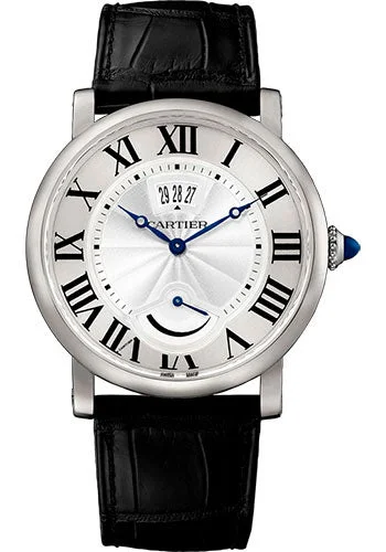 Cartier Rotonde De Cartier Calendar Aperture and Power Reserve Watch - 40 mm Steel Case - W1556369