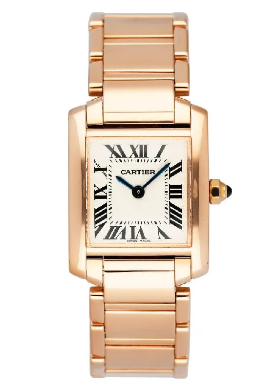 Cartier Tank Francaise W500264H 18K Rose Gold Ladies Watch