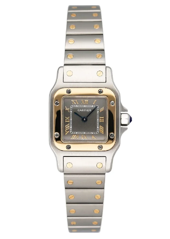 Cartier Santos Galbee W20031C4 Slate Dial Two Tone Ladies Watch