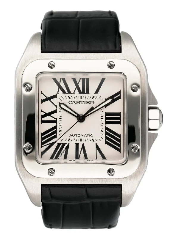 Cartier Santos-100 XL W20073X8 Stainless steel Mens Watch Box Papers