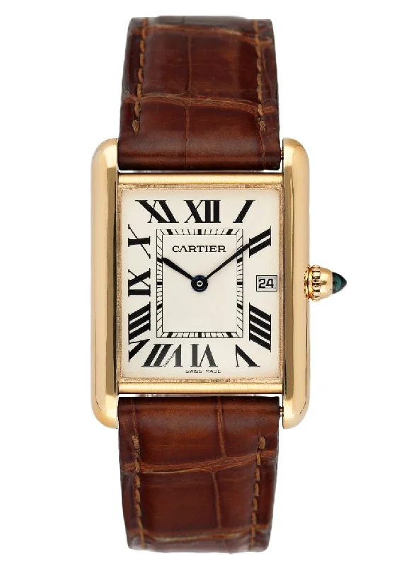 Cartier Tank Louis W1529756 18K Yellow Gold Mens Watch