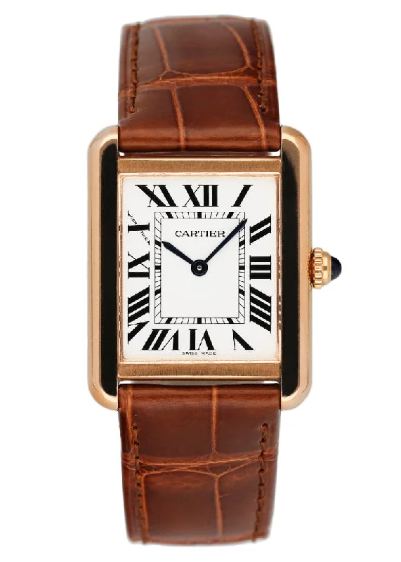 Cartier Tank Solo W5200024 18K Rose Gold Ladies Watch