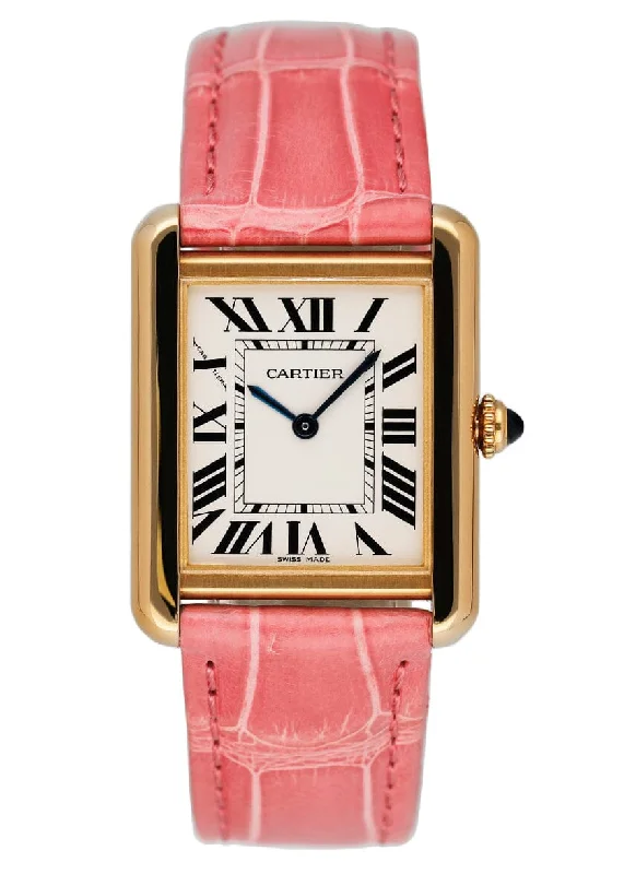 Cartier Tank Solo W5200002 18K Yellow Gold Ladies Watch