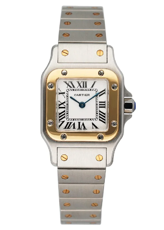 Cartier Santos Galbee W20012C4 Two Tone Ladies Watch.