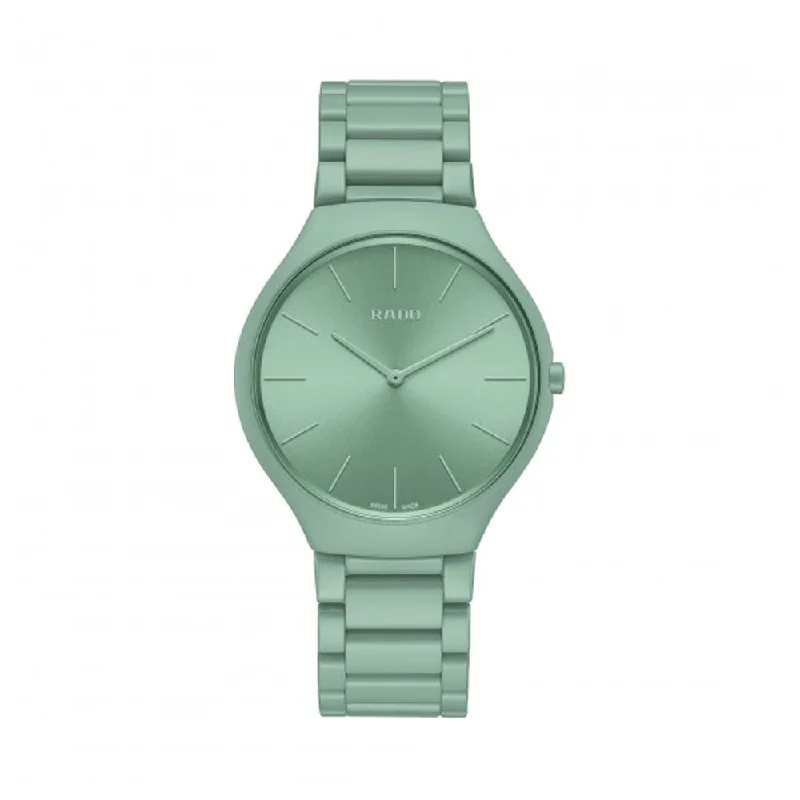 Rado True Thinline Les CouleursÂ™ Le Corbusier Slightly Greyed English Green 32041 R27096662 Unisex Watch