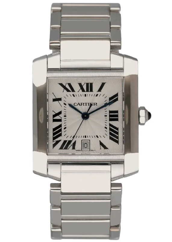 Cartier Tank Francaise 2366 18K White Gold Men's Watch