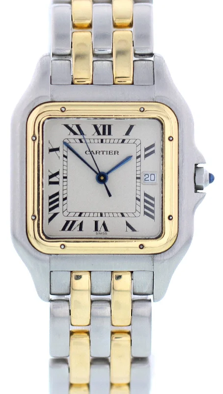 Large Cartier Panthere 18K Yellow Gold Stainless Steel