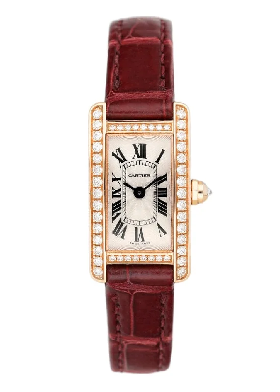 Cartier Tank Americaine Mini WB710014 18K Rose Gold Ladies Watch