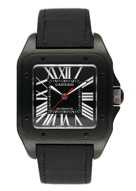 Cartier Santos-100 Large WSSA0006 Carbon Mens Watch