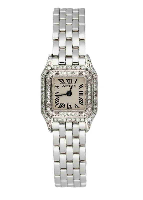 Cartier Panthere Mini 2363 18K White Gold & Diamond Set Ladies Watch