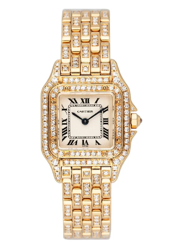 Cartier Panthere WF3072FF 18K Yellow Gold & Diamond Ladies Watch