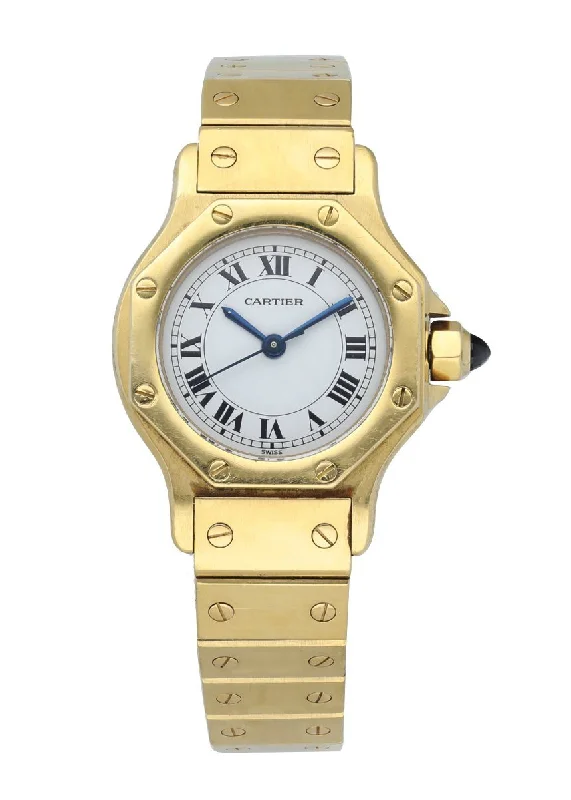 Cartier Santos Yellow Gold Ladies Watch