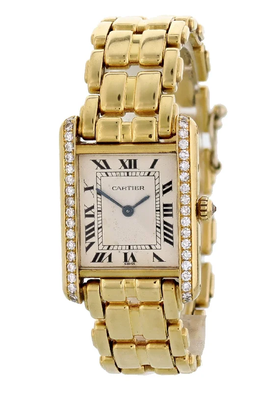 Cartier Tank Paris 18k Yellow Gold Ladies Watch