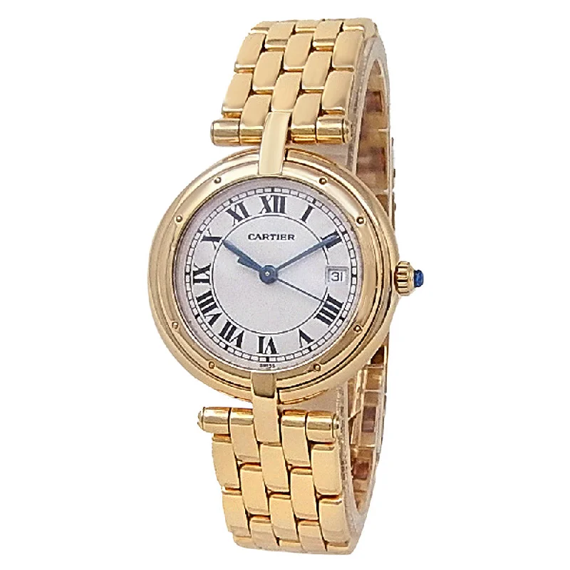 Cartier Panthere Vendome 18k Yellow Gold Quartz Silver Ladies Watch 883964