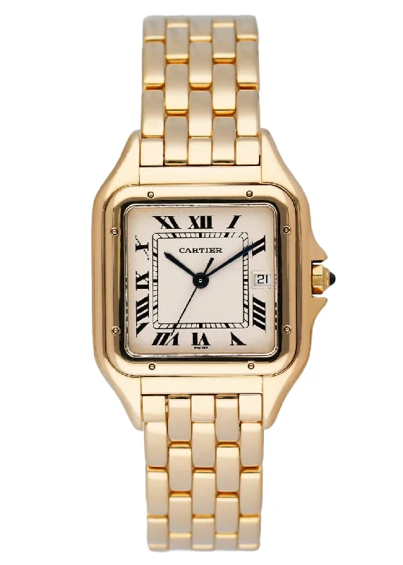 Cartier Panthere 887968 18K Yellow Gold Mens Watch Box And Papers