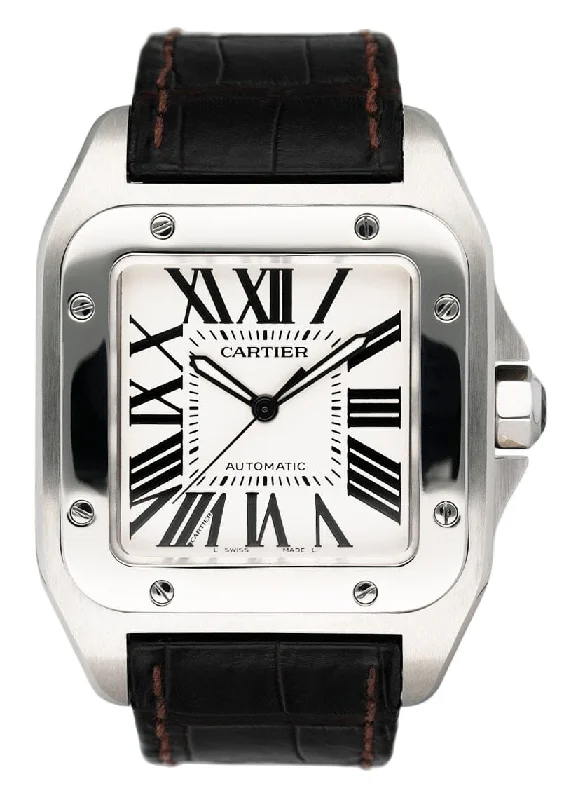 Cartier Santos-100 W20073X8 Stainless Steel Mens Watch