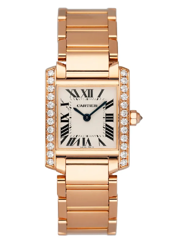 Cartier Tank Francaise WE10456H 18K Rose Gold Ladies Watch Box Papers