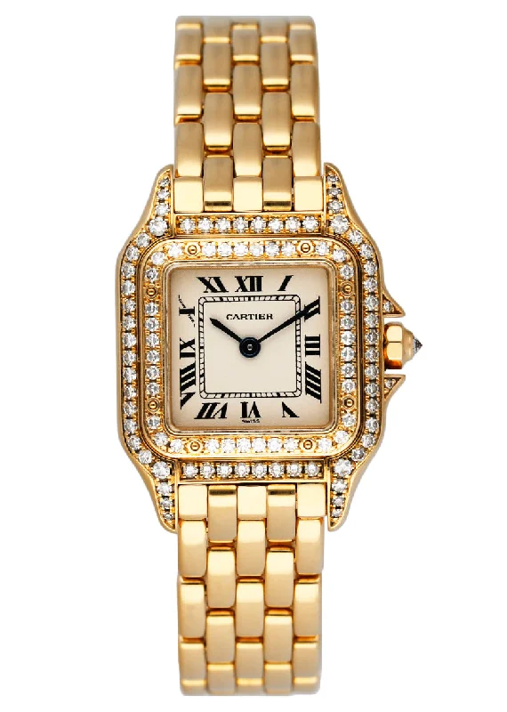 Cartier Panthere 1280 18K Yellow Gold Diamonds Ladies Watch