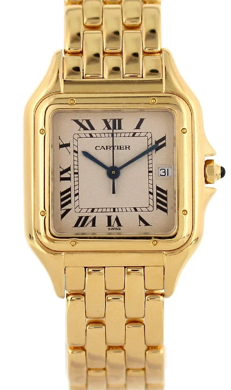 Large Cartier Panthere 18K Yellow Gold Watch