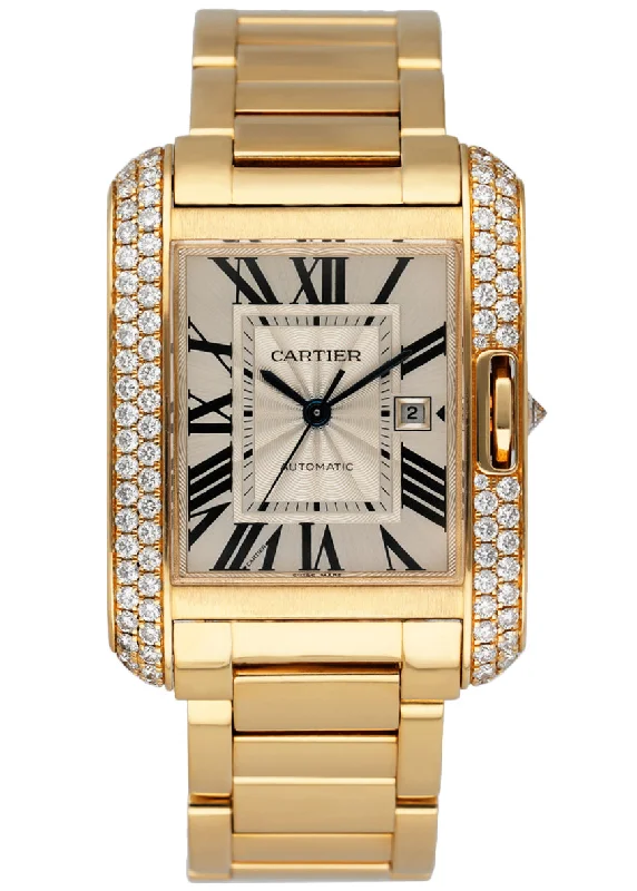 Cartier Tank Anglaise  WT100006 18K Yellow Gold Diamond