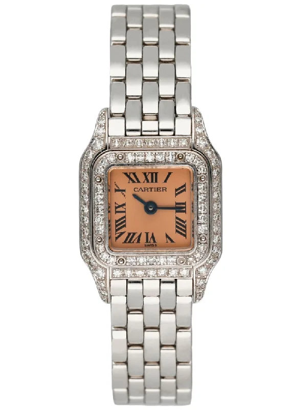 Cartier Mini WF3244F3/2363 18K White Gold Diamond Box & Papers