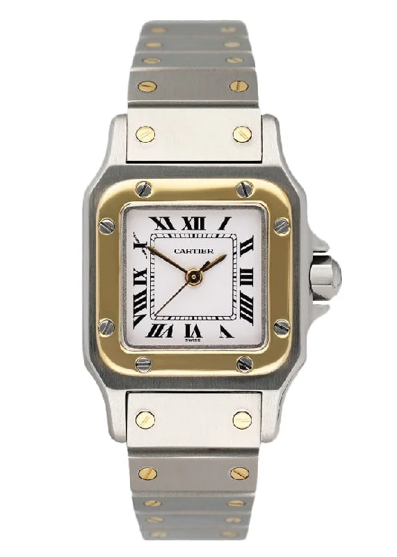 Cartier Santos Galbee 18K Yellow Gold & Steel Ladies Watch