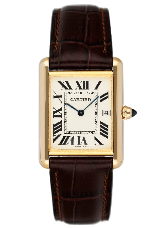 Cartier Tank Louis W1529756 18K Yellow Gold Mens Watch