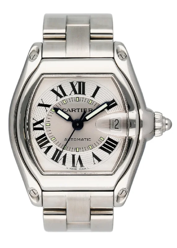 Cartier Roadster W62000V3 Stainless Steel Mens Watch