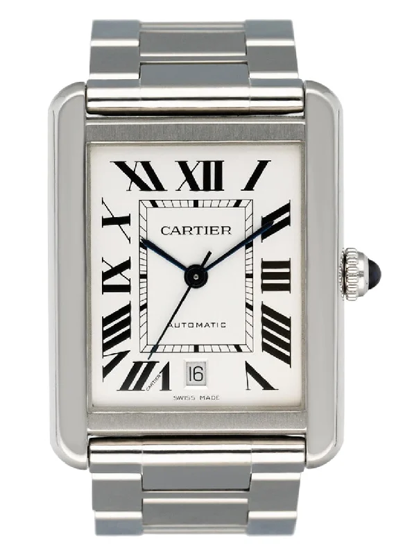 Cartier Tank Solo XL W5200028 Stainless Steel Mens Watch