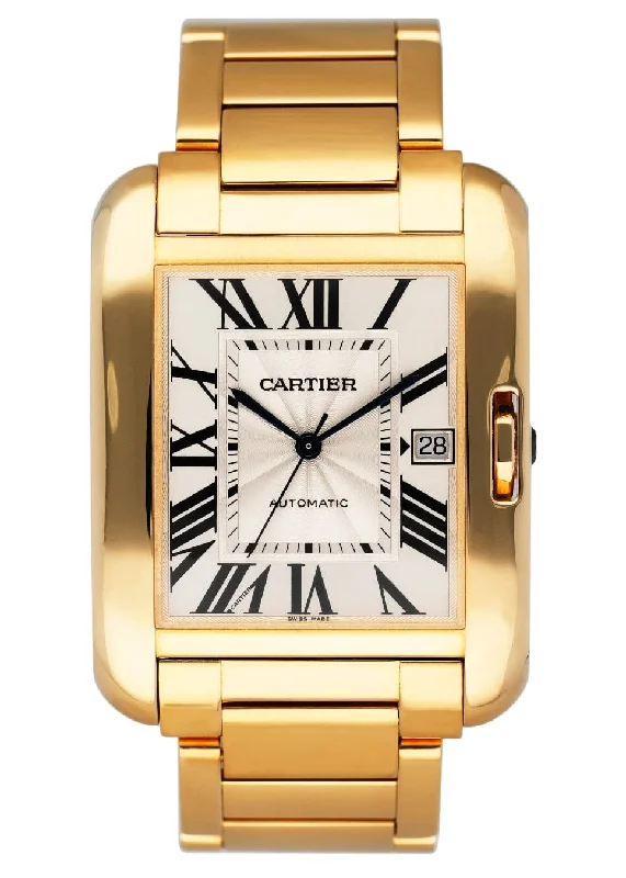 Cartier Tank Anglaise W5310018/3505 18K Yellow Gold  Mens Watch