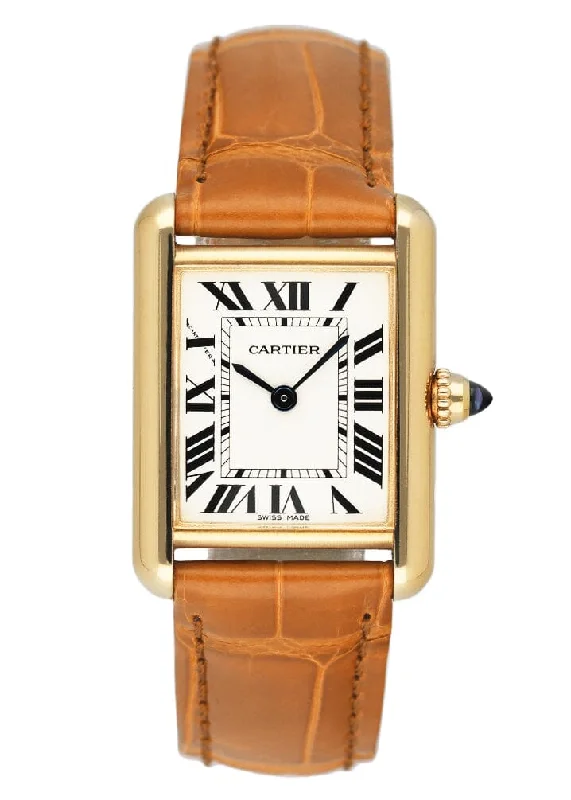 Cartier Tank Louis W1529856 18K Yellow Gold Ladies Watch Box Papers