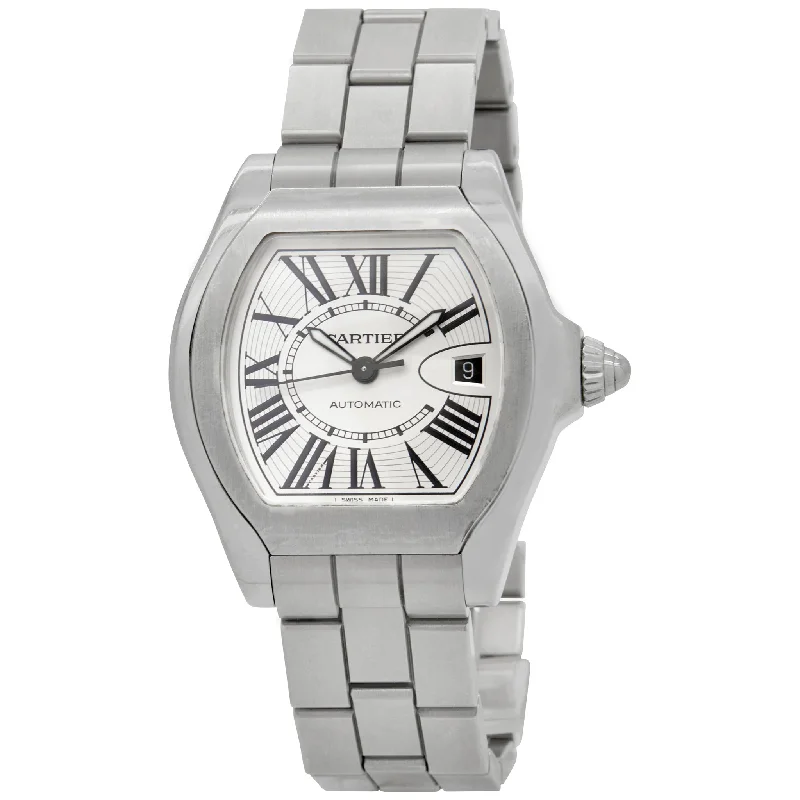 Cartier Roadster W6206017 Silver Opaline Dial Automatic Men's Watch