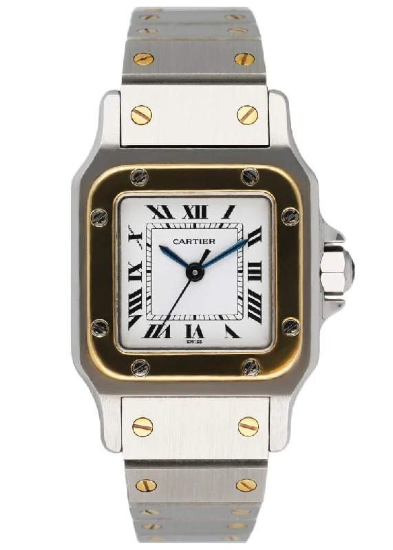 Cartier Santos Galbee 18K Yellow Gold & Steel Ladies Watch