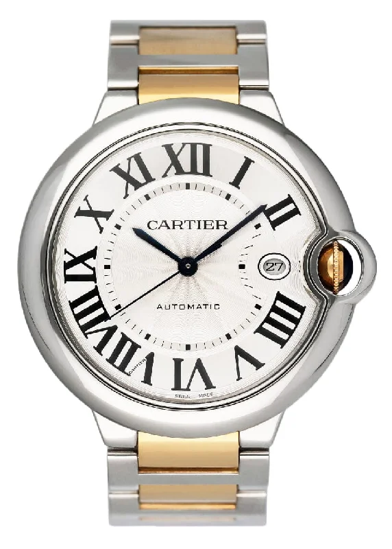 Cartier Ballon Bleu W2BB0022 SilverDial Mens Watch Box Papers