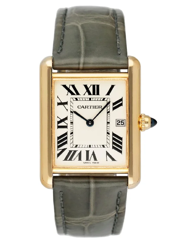 Cartier Tank Louis W1529756 18K Yellow Gold Mens Watch