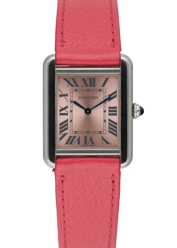 Cartier Tank Solo 3170 Pink Dial Ladies Watch