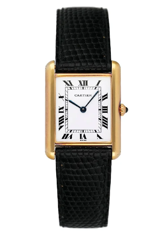 Cartier Tank Paris Quartz 18K Yellow Gold Ladies Watch