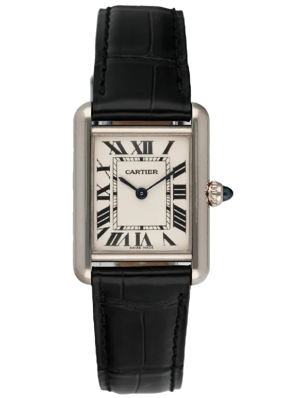 Cartier Tank Louis 2679 18K White Gold Quartz Men's Watch Box Papers