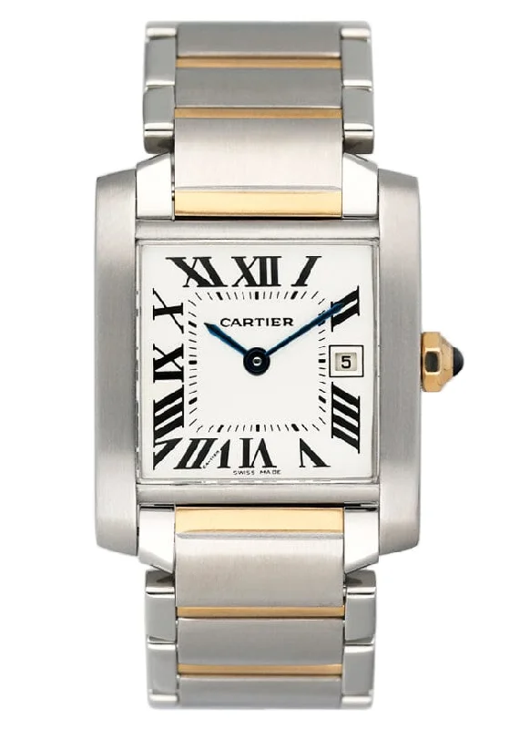 Cartier Tank Francaise W51012Q4 Two Tone Midsize Ladies Watch