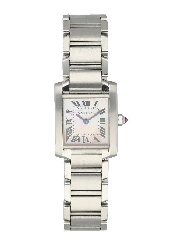 Cartier Tank Francaise 2384 Pink MOP Ladies Watch