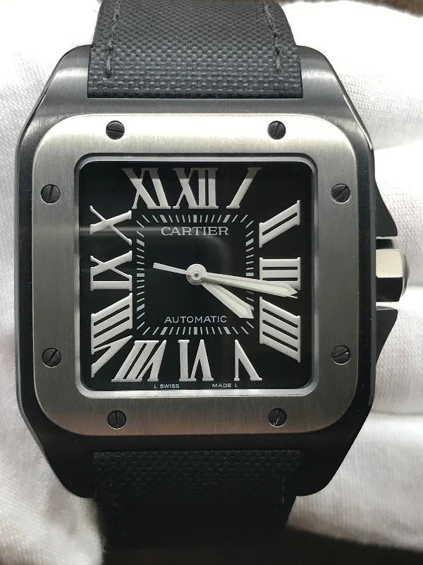 Cartier Santos 100 XL 2656 Black Dial Automatic Men's Watch