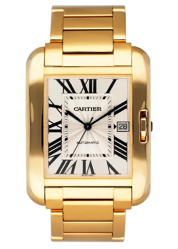 Cartier Tank Anglaise W5310018/3505 18K Yellow Gold  Mens Watch Box