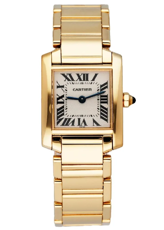 Cartier Tank Francaise W50002N2 18K Yellow Gold Ladies Watch