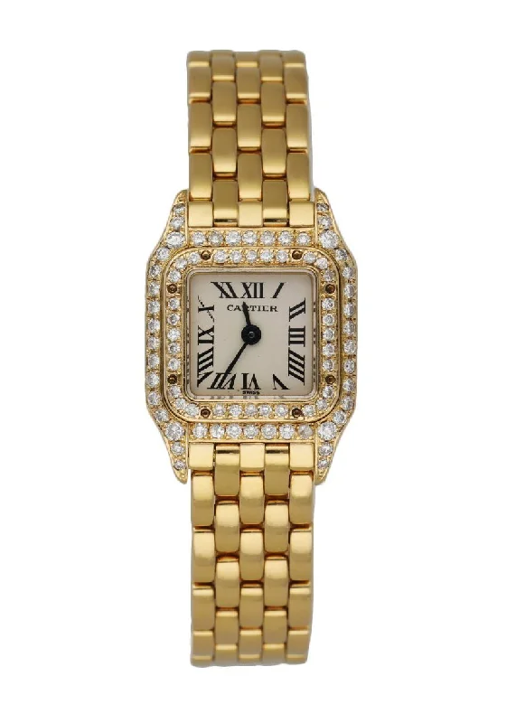 Cartier Panthere Mini 2360 18K Yellow Gold & Diamond Set Ladies Watch