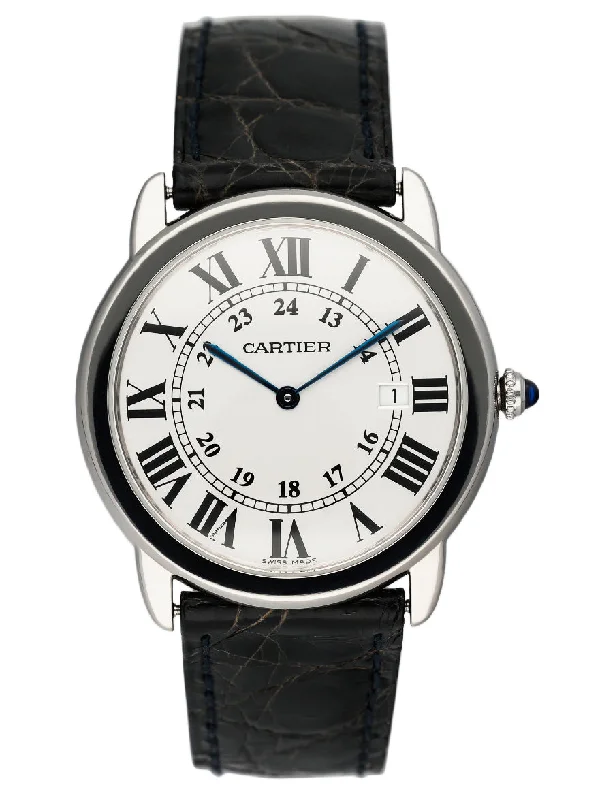 Cartier Ronde Solo 2934 Silver Dial Mens Watch