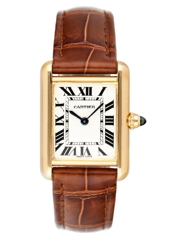 Cartier Tank Louis W1529856 18K Yellow Gold Ladies Watch Box Papers