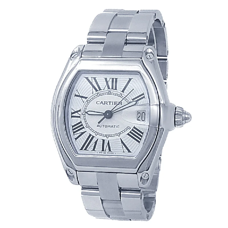 Cartier Roadster Stainless Steel Automatic Silver Men's Watch W62025V3