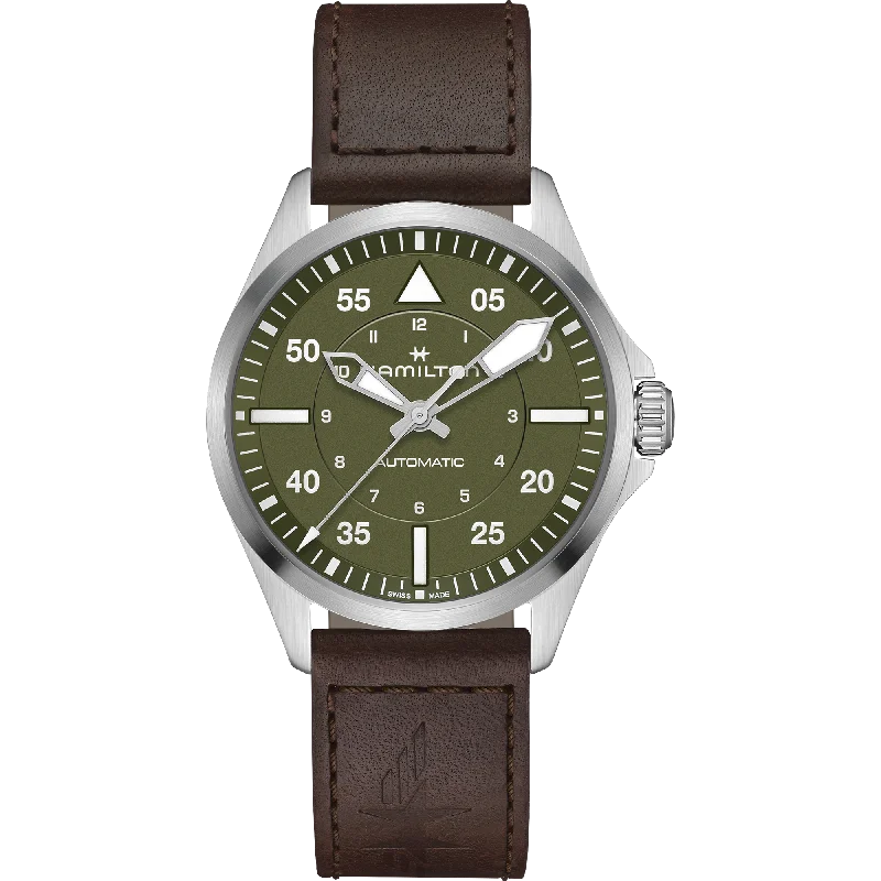 Khaki Aviation Pilot Auto 39mm H76305560